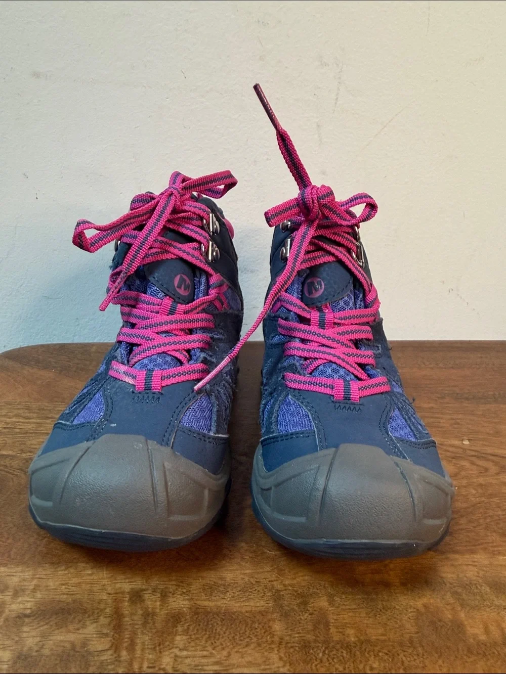 Merrell Navy and Pink Lace-Up Hiking Boots